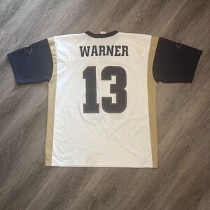 Logo Athletic St. Louis Rams Football Kurt Warner Jersey Sz XL Y2K White LA